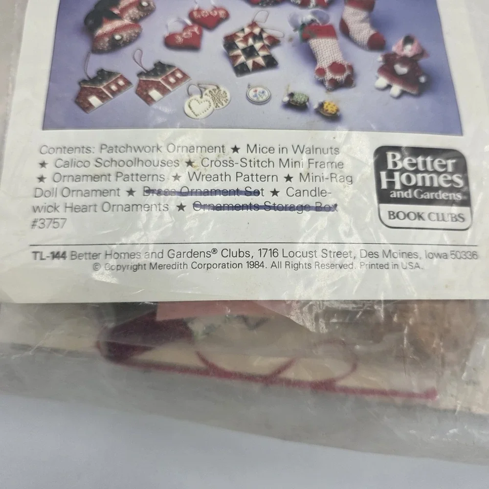 Vtg Better‎ Homes & Gardens Christmas Ornament Sampler Kit 1984~See Description